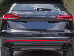 Schwarz Glanz Auspuffblenden Endrohre für VW Touareg III 3,0 18+ et334