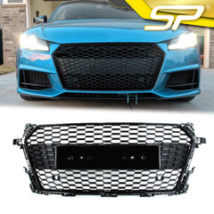 Kühlergrill Wabengrill Grill Schwarz Glanz für Audi TT 8S FV TT Roadster 2015-2018