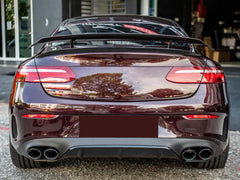 E53 Optik Heckdiffusor Auspuff Schwarz für Mercedes C238 A238 AMG-Line 16-24