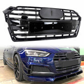 Schwarz Grill Kühlergrill Frontgrill für AUDI A5 F5 S5 2016-2019 vor MOPF fg329