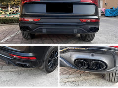 NEU Diffsuor Auspuffblende Endrohre Schwarz für Audi Q5 S Line SQ5 2021-2023