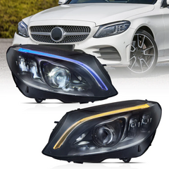 NEU LED Frontscheinwerfer Scheinwerfer Licht Beleutung für Mercedes C-Klasse W205 A205 C205 2015-2020