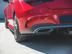 Heckansatz Aero Flaps Flics Flossen Schwarz für Mercedes CLA35 CLA45 AMG ab 2020