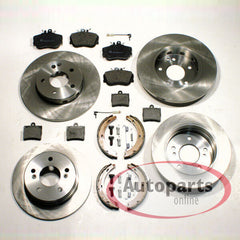 NEU 284mm + 278mm Bremsen Beläge vorne hinten für Mercedes C-Klasse W202 S202 1993-2001