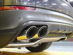 Sport Auspuff Auspuffblenden Doppelrohr Endrohre für Porsche Cayenne 92A V6 2017-2023