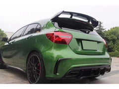 Diffusor Heckdiffusor + Schwarz Auspuffblenden für Mercedes Benz A-Klasse W176 AMG Line A45 AMG ab2015 di17