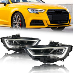 L+R Paar Scheinwerfer Hauptscheinwerfer Frontscheinwerfer für Audi A3 8V Sportback Limo 17-20 mit E-Prüfzeichen