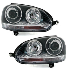 NEU Scheinwerfer Set mit Xenon D2S Schwarz LWR für VW Golf 5 Jetta 3 GTI mit E-Prüfzeichen
