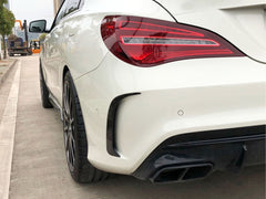 Flaps Flossen Flics Heck Stoßstange Schwarz für Mercedes CLA C117 X117 AMG Line CLA 45 AMG 2016-2019