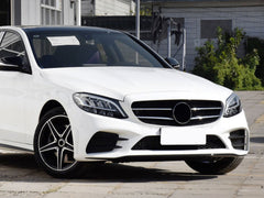 Front Stoßstange Spoilerlippe Frontspoiler Schwarz für Mercedes C Klasse W205 AMG Line Facelift 2018+