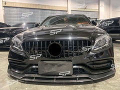Kühlergrill Front Grill GT Panamericana Schwarz für Mercedes Benz C-Klasse W205 C205 S205 A205 14-18 pz225
