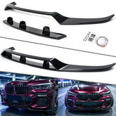 Schwarz Stoßstange Spoiler Lippe Frontspoiler für BMW X6 G06 M Paket 19-25