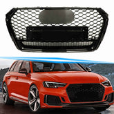 Wabengrill Grill Kühlergrill Schwarz für AUDI A4 S4 B9 Limo Avant S-Line 15-19