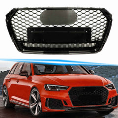 Wabengrill Grill Kühlergrill Schwarz für AUDI A4 S4 B9 Limo Avant S-Line 15-19