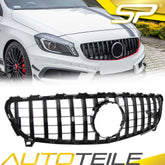 Kühlergrill GT Grill Schwarz Glanz für Mercedes Benz A Klasse A180 W176 Facelift 2015-2019