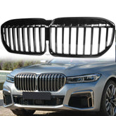 Kühlergrill Nieren Grille Frontgrill Glanz Schwarz Passend für 7er G11 G12 LCI ab 2019