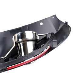 NEU Matt Schwarz Heckdiffusor + Chrom Auspuffblende für Alfa Romeo Giulia Limousine 16-18