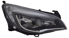 NEU Scheinwerfer Set Schwarz Chrom für Opel Astra J 2012-2015 H7 LWR Stellmotor mit E-Prüfzeichen