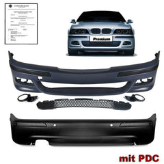 NEU Vorne & Hinten Stoßstange Heckschürze Passend für 5er E39 mit ABE 1995-2003