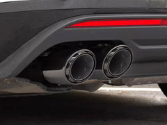 Schwarz Glanz Auspuffblenden Endrohre für VW Touareg III 3,0 18+ et334