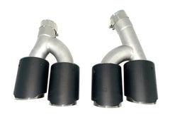 NEU Matt Carbon Fiber Auspuffblende Rohre Blenden Passend für 3er G20 G28 Sport Paket 19-22 et291