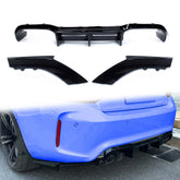 Diffusor Heckdiffusor Glanz Schwarz Passend für M2 F87 Coupe 2-Türer 2015-2018 OHNE ABE