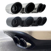 GTS Optik Sport Schwarz / Chrom Auspuffblenden Doppelrohr für Porsche Macan 1.0 2.0 2019-2024 et209