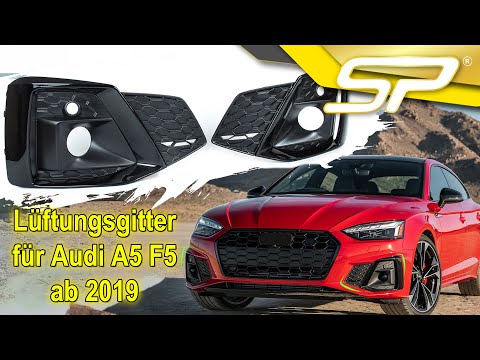 Lüftungsgitter Nebelscheinwerfer Gitter Nebelscheinwerferblenden Schwarz für Audi A5 F5 S5 S line ab 2019