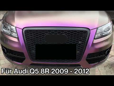 Lüftungsgitter Blenden Grill Schwarz für Audi Q5 8R mit Serienstoßstange 2008-2012 fg171