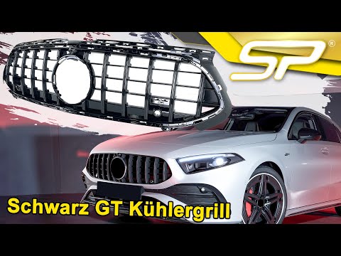 Schwarz GT Grill Kühlergrill Frontgrill für Mercedes Benz A Kl. W177 V177 ab 2022 pz196