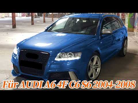 Schwarz Wabengrill Kühlergrill Front Grill für AUDI A6 4F C6 S6 ohne PDC 2004-2011 fg221