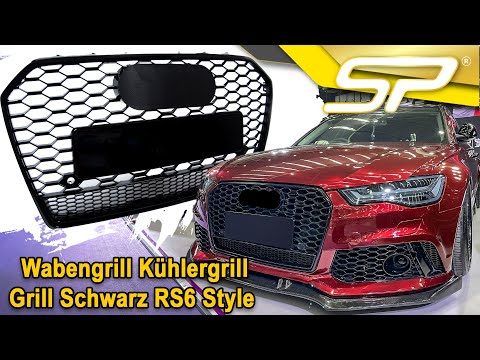 Wabengrill Kühlergrill Grill Schwarz für Audi A6 S6 C7 4G Limo Avant S Line MOPF 2015-2018
