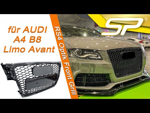 Kühlergrill Wabengrill Frontgrill Schwarz für AUDI A4 B8 8K S-Line S4 2007-2011 fg88