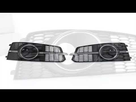 Lüftungsgitter Nebelscheinwerfer Blenden Grill Gitter Chrom für Audi A6 C7 S Line S6 2015-2018 mit ACC
