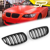 Kühlergrill Nieren Grille Grill Doppelsteg Schwarz Passend für 3er E92 E93 2006-2010