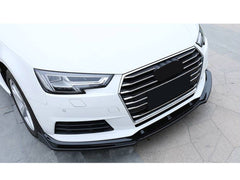 Front Stoßstange Spoiler Lippe Schwarz für Audi A4 B9 8W 2015-2019