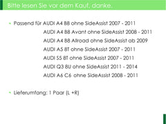 Spiegelkappen Außenspiegel Alu Matt Chrom für AUDI A5 S5 RS5 8T B8 Coupé Sportback A4 B8 8K 2007-2011