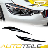 Scheinwerferblenden Böser Blick Schwarz Glanz Passend für 3er F30 F31 F80 M3 2011-2018