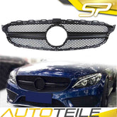 Kühlergrill Front Grill Grille Schwarz für Mercedes Benz C-Klasse W205 C205 A205 S205 2015-2018 pz129