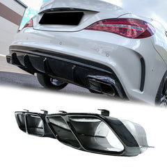 Auspuffblenden Endrohrblende Schwarz für Mercedes Benz A Klasse W176 CLA C117 CLA 45 AMG 2012-2018 et47