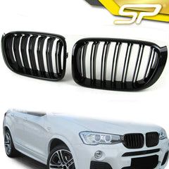 Kühlergrill Frontgrill Grill Glanz Schwarz Passend für X3 F25 X4 F26 ab 2014