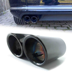 80mm Schwarz Auspuffblenden Endrohrblende Rohr Blenden für VW Tiguan 5N Passat CC B6 B7 Variant