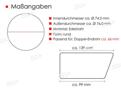Auspuffblenden Endrohre Chrom für AUDI A3 8P 8V A1 8X