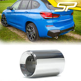 Edelstahl Auspuffblende Auspuff Blende Endrohr 90mm Rund Passend für X1 F48 2016-2020 et37