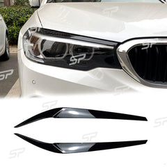 Scheinwerferblenden Böser Blick Schwarz Glanz Passend für 5er G30 2017-2021