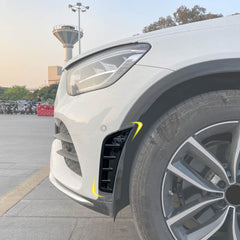 Front Stoßstange Aero Flaps Flics Glanz Schwarz für Mercedes Benz GLC X253 GLC43 AMG ab2019 pz42