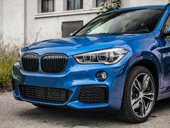 Kühlergrill Nieren Grille Frontgrill Schwarz Glanz Passend für X1 F48 2014-2019 fg52