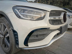 Front Stoßstange Aero Flaps Flics Schwarz für Mercedes GLC X253 C253 AMG-Line 19+