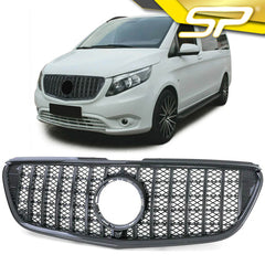Frontgrill Kühlergrill Front Grill Carbon Optik für Mercedes-Benz Vito W447 2014-2019 VFL