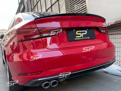 Glanz Schwarz Heckspoiler Spoiler Lippe Heckflügel für AUDI A3 8V Limo S3 S Line 2013-2020 sp98